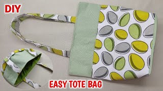 How to make a Tote Bag at home  Shopping Bag Cutting and Stitching  DIY Bag Making  Cloth bags [upl. by Mikes]