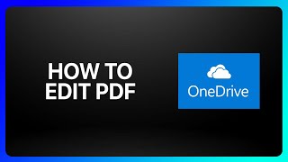 How To Edit Pdf In OneDrive Tutorial [upl. by Ailel]