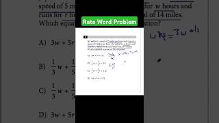 Rate Word Problems Setting up Equation satprep sat gcse exam maths short TestPrepLaunch [upl. by Drofxer]