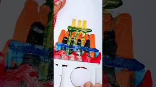 Happy Birthday cake painting for kids art painting drawing [upl. by Daryn]