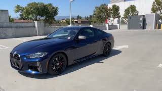 Tour the 2022 M440i Coupe in Tanzanite Blue amp Tacora Red Interior  4K [upl. by Shelba589]