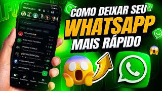 COMO DEIXAR SEU WHATSAPP MAIS RÁPIDO  WHATSAPP FOUAD OFICIAL MAÍS RÁPIDO SEM TRAVAMENTO 👏🏻🥳 [upl. by Ibocaj]