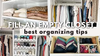 ORGANIZING A CLOSET FROM SCRATCH  Tips for filling an empty closet and making it more functional [upl. by Furmark]