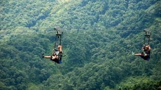 Worlds most extreme zipline  ZipFlyer Nepal [upl. by Ahsataj425]