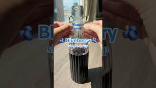 Blueberry Simple Syrup Recipe 🫐 An easy amp budget friendly way to make the best iced coffee syrup [upl. by Kcirderfla]