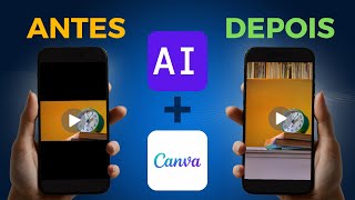 VÍDEO HORIZONTAL para VERTICAL com CANVA e IA [upl. by Einahteb]