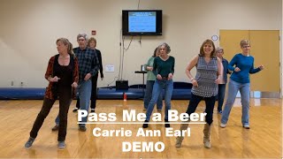 Pass Me a Beer  Line Dance  DEMO [upl. by Shevlo202]