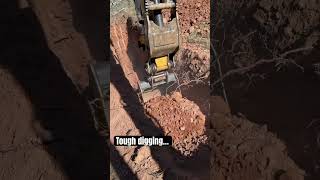 Rocky Soil Conditions during Septic Leach Field Excavation constructionvideos septic [upl. by Arral]