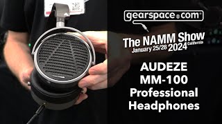 Audeze MM100 Headphones  Gearspace  NAMM 2024 [upl. by Tarrsus]