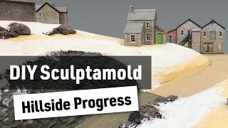 DIY Sculptamold  Hillside Progress [upl. by Ennasil]