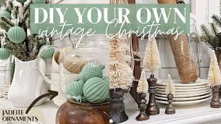 Making your own vintage Christmas decor on a budget • DIY home decor • Jadeite ornaments [upl. by Belayneh744]