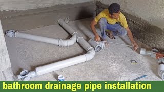 bathroom drainage pipe installation with details [upl. by Ztirf]