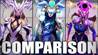 Porcelain Lissandra VS Coven Lissandra amp Dark Cosmic Lissandra Skin Comparison Spotlight 2022 [upl. by Nnaitsirk]