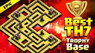 Best TH7 Trophy Base  New Best TH7 Trophy Base Design 2017  Clash of Clans [upl. by Drud850]