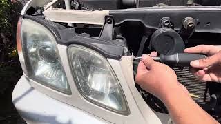 Lexus LX 470 Headlight amp Headlight trim removal [upl. by Naie195]