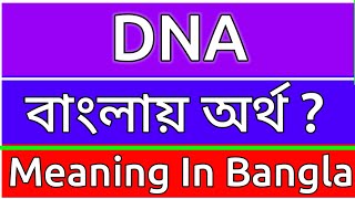 DNA Meaning In Bengali  DNA Meaning In Bangla  DNA Mane Ki  DNA Ortho Ki  শব্দের অর্ [upl. by Randa]