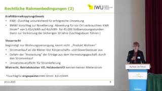 Mieterstrom  Ein aktueller Überblick über Modelle und Lösungen 3 Fachforum EnergieRegion [upl. by Kcirrek]