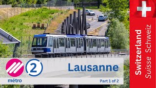 Lausanne Switzerland Metro Line M2 Part 1 [upl. by Citarella]