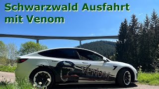 TESLA Ausfahrt quotSchwarzwaldquot mit quotVenomquot  zwei TESLA Model 3 Long Range RWD [upl. by Ahsema]