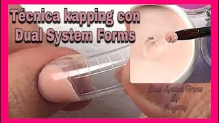 KAPPING CON DUALSYSTEM COLOCACIÓN SELLADO LIMPIEZA DEL PINCEL UÑAS DUALSYSTEM [upl. by Neelsaj]