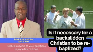 Is Rebaptism necessary [upl. by Toddie]