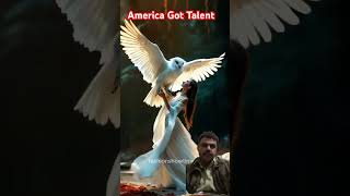 Girl convert into an angel americansgottalent greenscreen agtallstarsofflical [upl. by Aicirtan889]