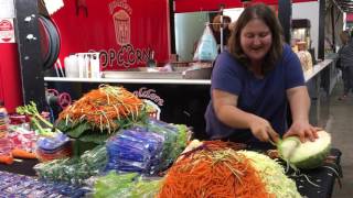 Dandenong Market traders show off their skills [upl. by Ahsiatal613]