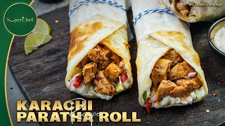 Karachi Paratha Roll  Street Food Recipe  Easy amp Delicious [upl. by Zoubek]