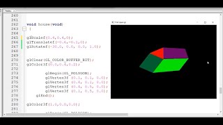 Part  4   Implementation of 2D Geometric Transformations using openGL [upl. by Elinet340]