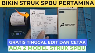 TERBARU  Cara Bikin Struk Spbu Pertamina dan Pom Mini [upl. by Ardehs253]