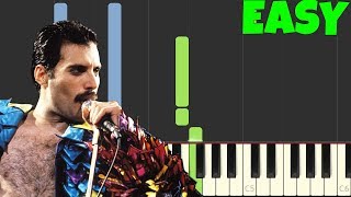 We Will Rock You  Queen Easy Piano Tutorial SynthesiaSheet Music [upl. by Nomad38]