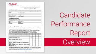 Performance Report Overview  NABP Exams [upl. by Sammie]