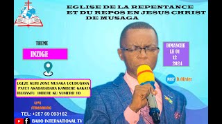 EGLISE DE LA REPENTANCE ET DU REPOS EN JESUS CHRIST MUSAGA DIMANCHE LE01122024 [upl. by Anitnatsnoc]