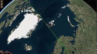 Animation of a RADARSAT Constellation Mission Orbital Track on June 21 2019 [upl. by Norbert]