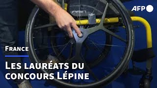 Le concours Lépine récompense un système de freinage de fauteuils roulants  AFP [upl. by Ambrosia]