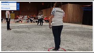 Petanque European Championship 2024 Women Double France vs Slovakia [upl. by Nivag]