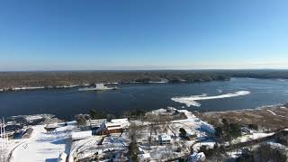 Zumwalt Class Destroyer Kennebec River Bath Maine Go Pro Karma [upl. by Pavla]