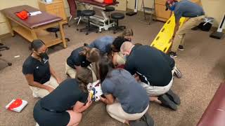 Group Spine Boarding MSAT 1st Year Students [upl. by Adnamor680]