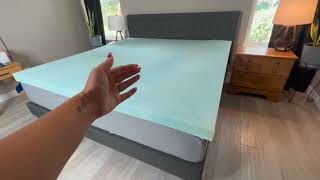 LINENSPA Memory Foam Mattress Topper 3 Inch Gel Infused Memory Foam Cooling and Pressure Relieving [upl. by Rudd]