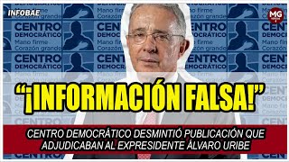 “¡INFORMACIÓN FALSA” 🔵 CD desmintió publicación que adjudicaban al expresidente Álvaro Uribe [upl. by Donna284]