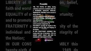 Preamble of Indian constitutionDigitgurus preamble shorts englishspeaking learnspeech [upl. by Osmo]