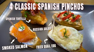 4 CLASSIC SPANISH TAPAS  EASY SPANISH TAPAS IDEAS  Chef James [upl. by Pantin]