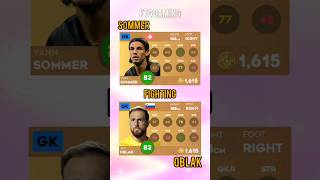 DLS 24 ShowdownYann Sommer vs Jan Oblak Card Comparisonshorts dlsshort dls24 comparison [upl. by Hsirk]