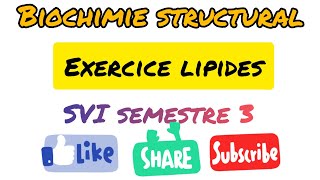 Biochimie Structural SVIS3 Exercice globale sur les lipides en arabe [upl. by Merilee]