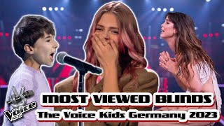 TOP 5  MOST VIEWED Blind Auditions of 2023 Germany  The Voice Kids [upl. by Giffard]