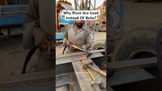 Why rivet are used instead of bolts rivet riveting rivetingtool shorts [upl. by Eniac]