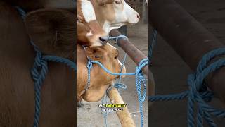 At first this calf seem to be frightened when i approached it 🤔cow cowvideos cowsounds cattle [upl. by Matthias772]