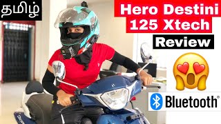 Hero Destini 125 Xtech  Review  Scooter with Bluetooth connectivity  Tamil [upl. by Yesima210]