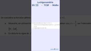 Exercice 58 La trigonométrie TCSF Maths [upl. by Earized]