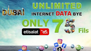 Etisalat Data Offer  Unlimited Data Buy Only 75 Fils  Etisalat Data Package Offers  internet [upl. by Vladi]